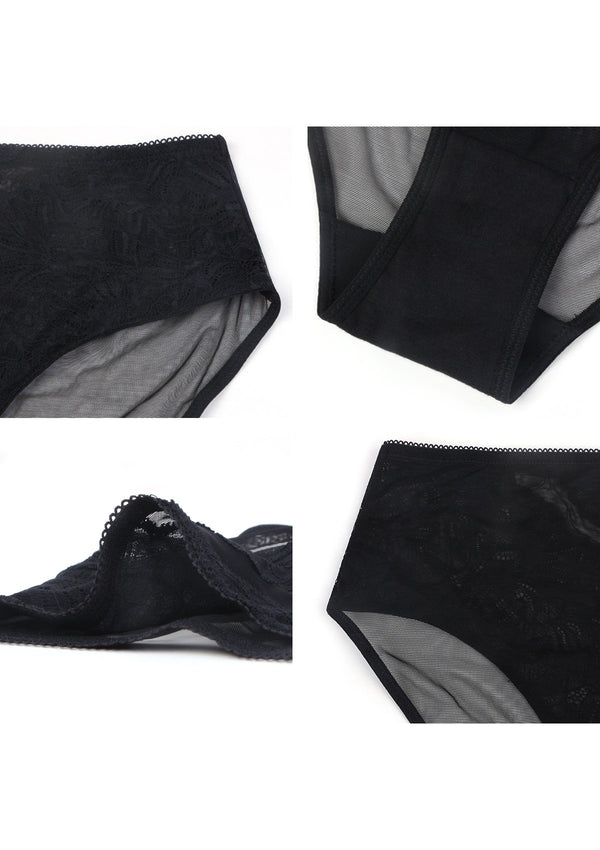 Blossom High-Rise Black Lace Brief Underwear
