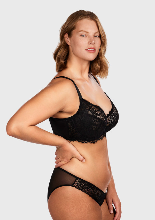 Black Sunflower Underwire Lace Bra