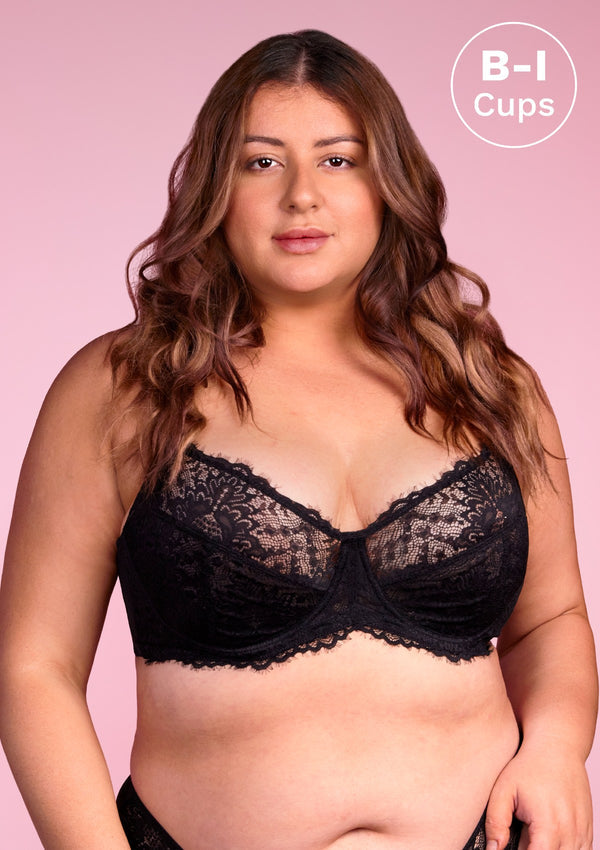 Black Sunflower Underwire Lace Bra