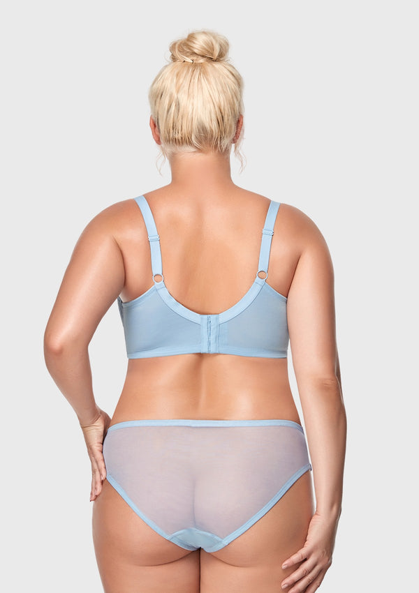 Blossom Blue Unlined Lace Bra