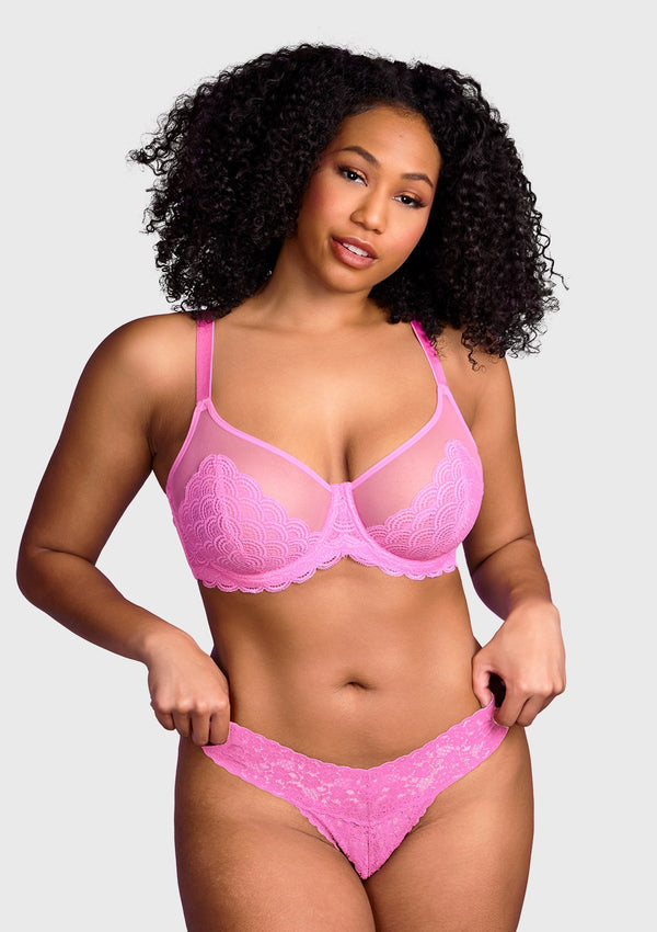 Mermaid Scales Lace Unlined Bra