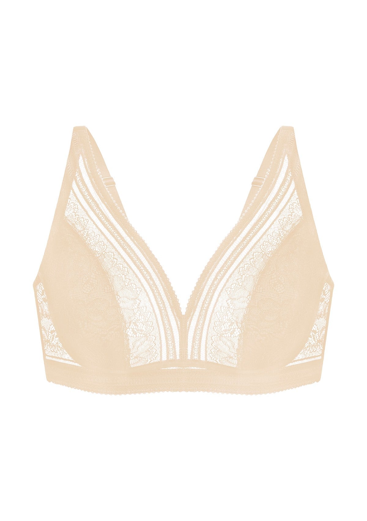 Peony Deep V Lace Wireless Unlined Bralette