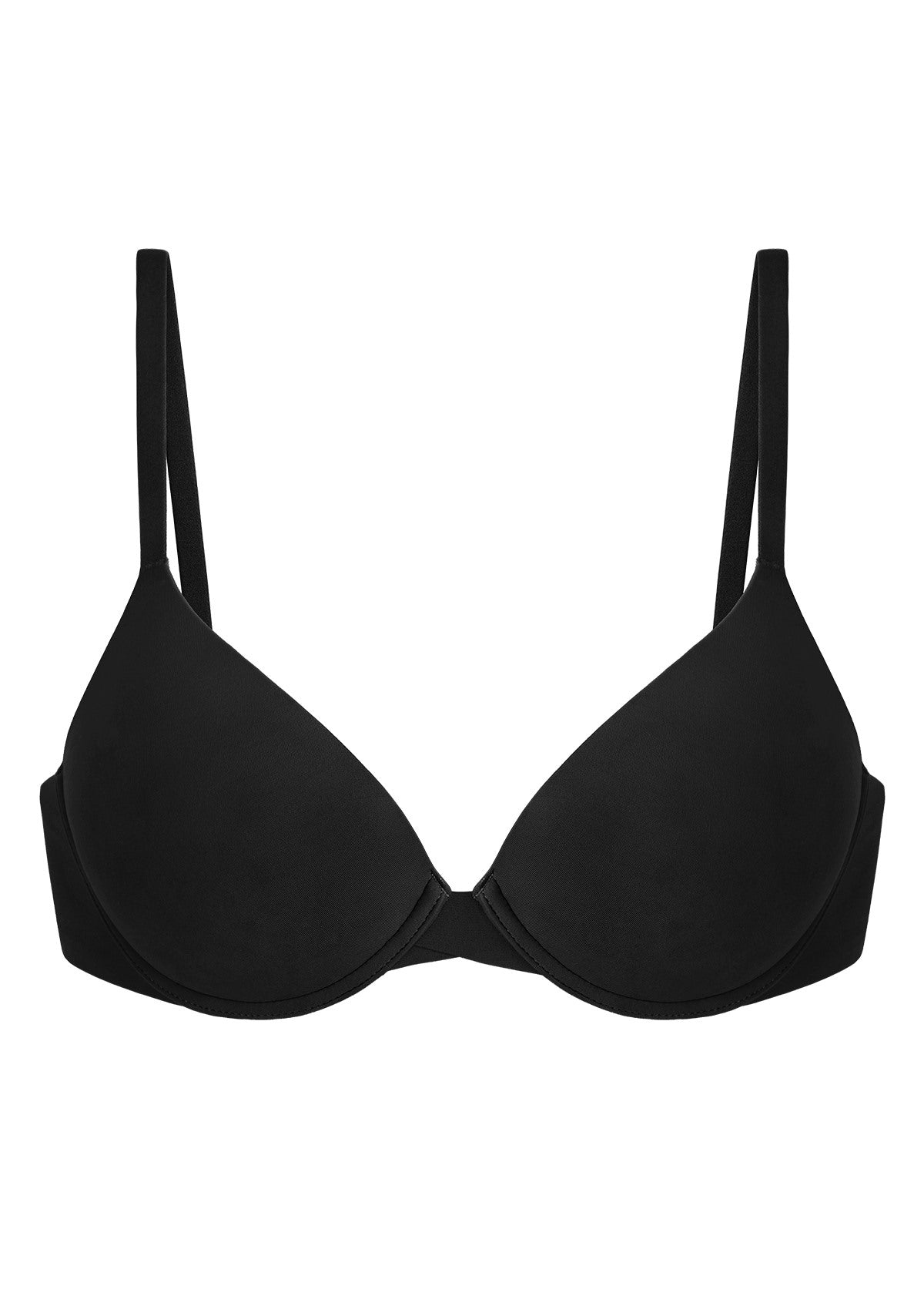 Songful Seamless Support Plunge Push-Up Lightly Padded T-Shirt Full Coverage Underwire Bra