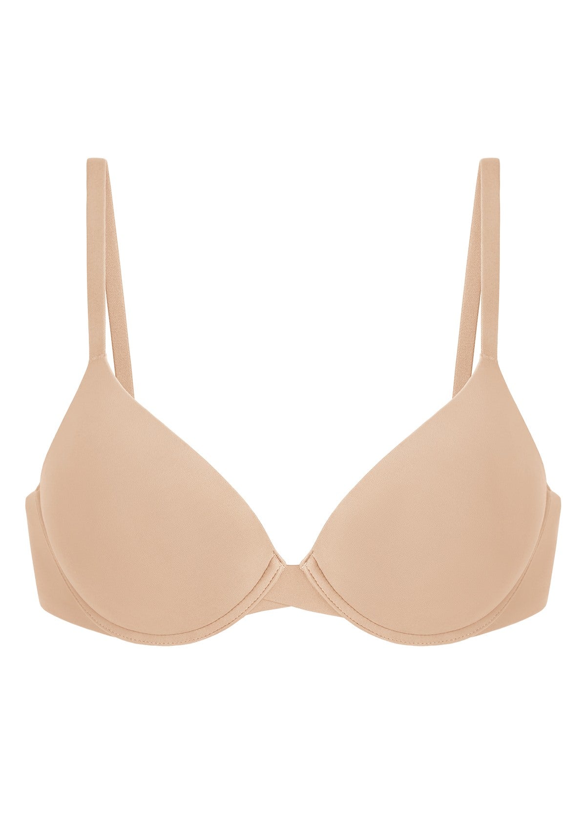 Songful Seamless Support Plunge Push-Up Lightly Padded T-Shirt Full Coverage Underwire Bra