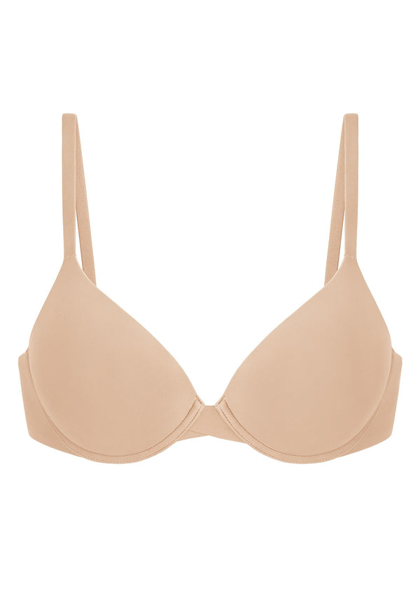 Songful Seamless Support Plunge Push-Up Lightly Padded T-Shirt Full Coverage Underwire Bra