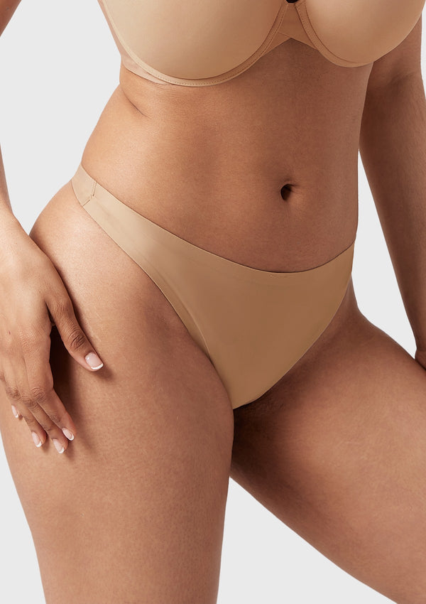 Comfort Seamless Stretch Thong Breathable Film Underwear
