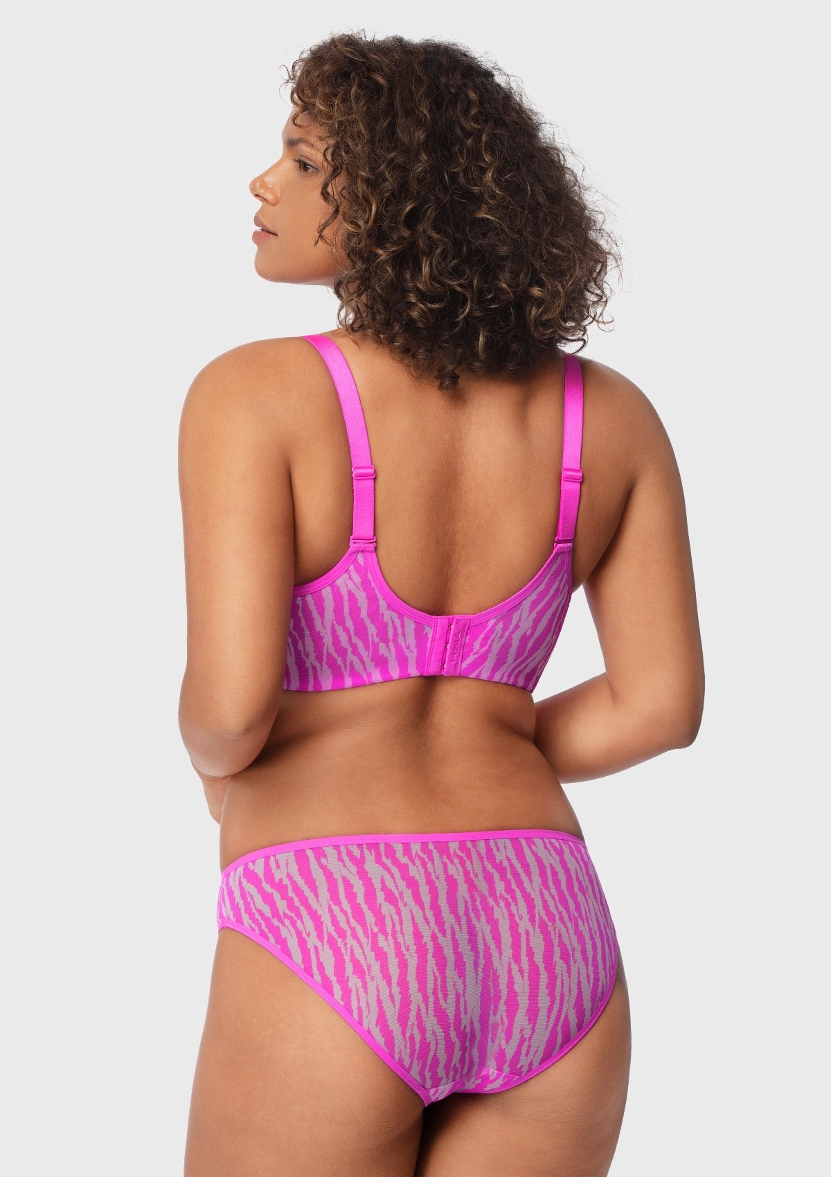 Zebra Wild Unlined Mesh Underwire Bra