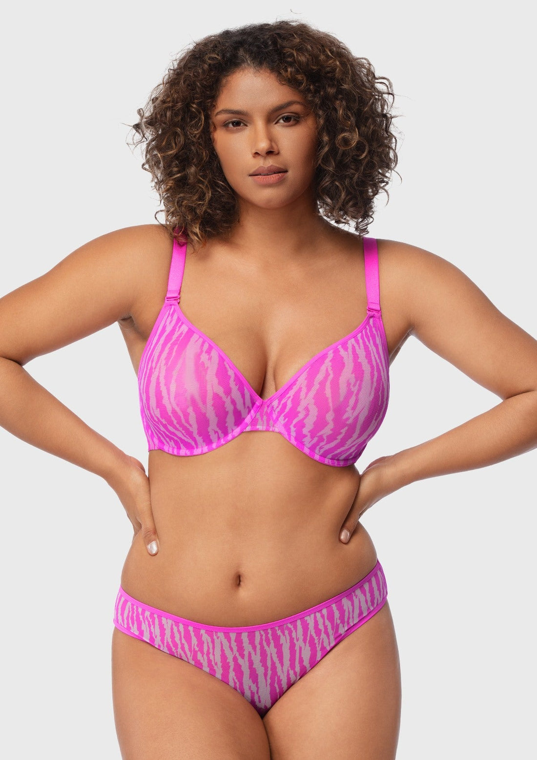 Zebra Wild Unlined Mesh Underwire Bra