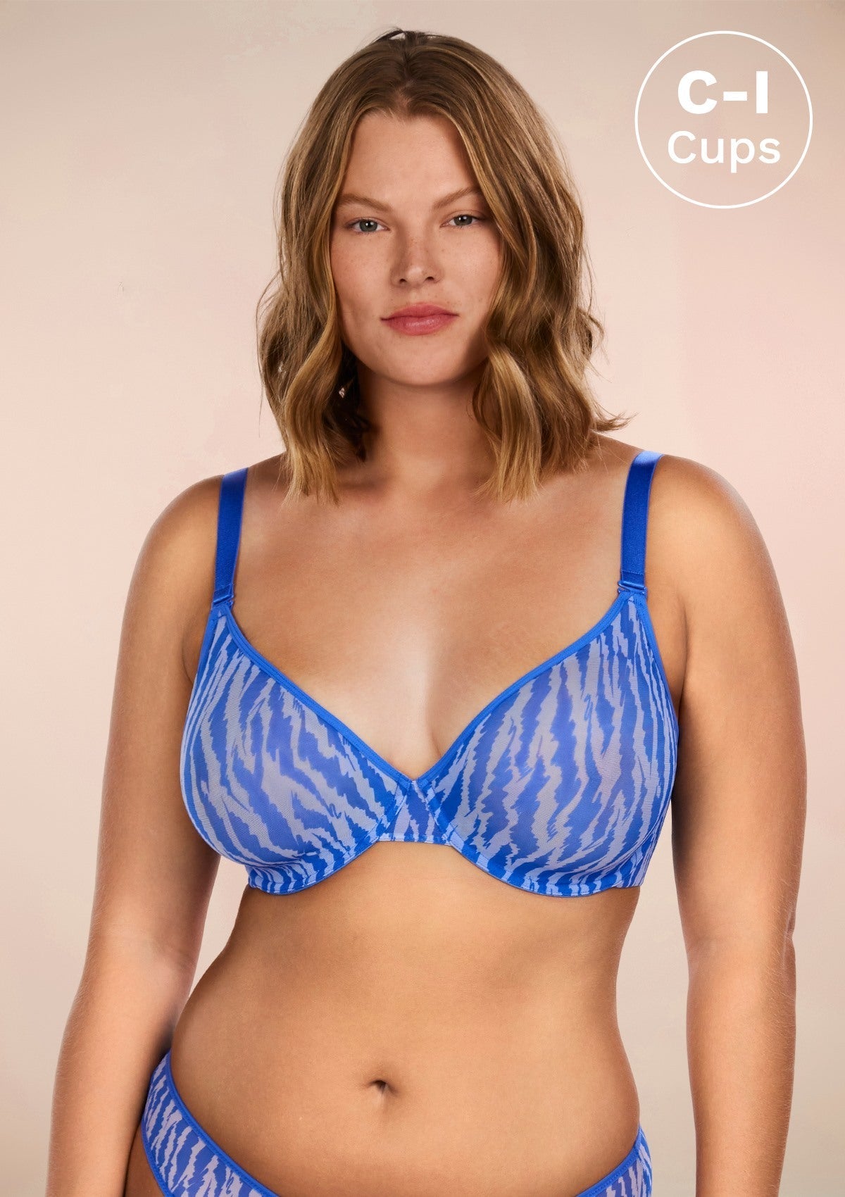 Zebra Wild Unlined Mesh Underwire Bra