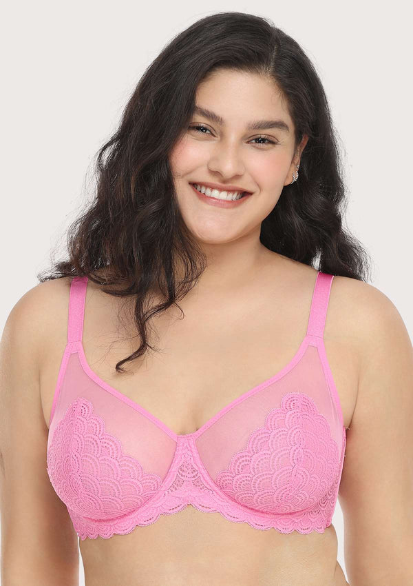 Mermaid Scales Lace Unlined Bra