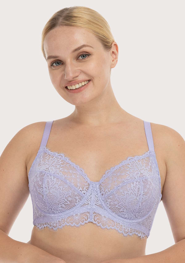 Pink Sunflower Underwire Lace Bra