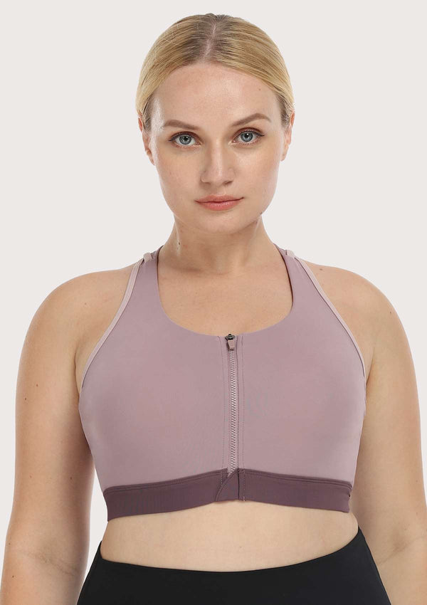 Front Zip Medium-Impact Sports Bra