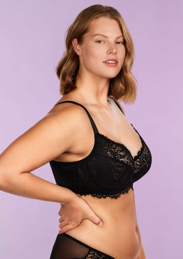 Black Sunflower Underwire Lace Bra