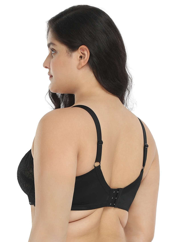 Blossom Black Unlined Lace Bra