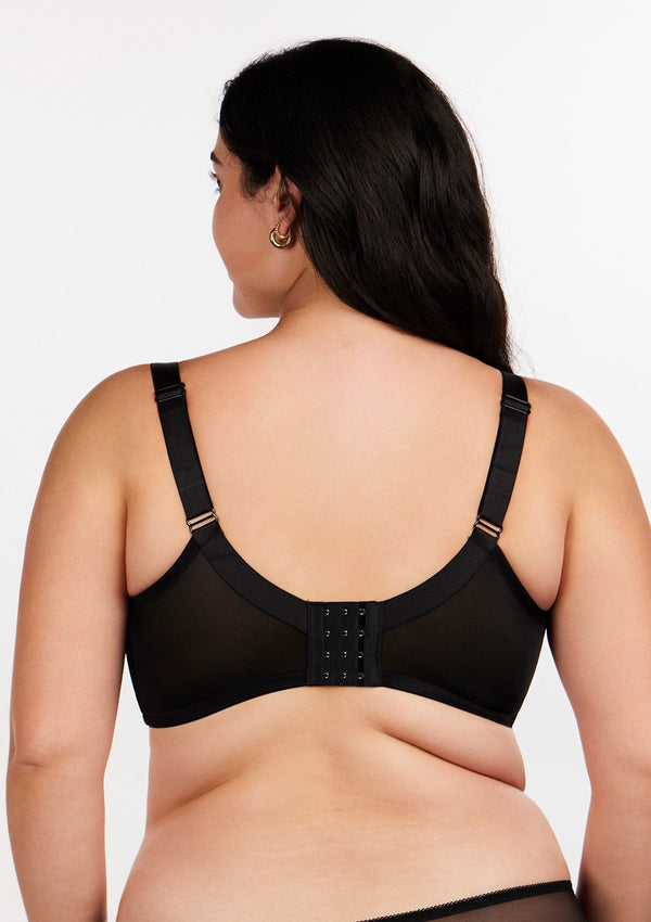 Blossom Black Unlined Lace Bra