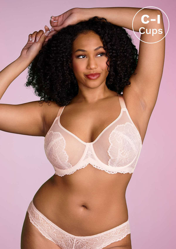 Blossom Dusty Peach Unlined Lace Bra