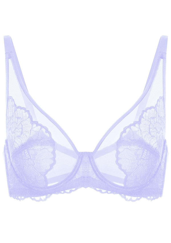 Blossom Purple Unlined Lace Bra