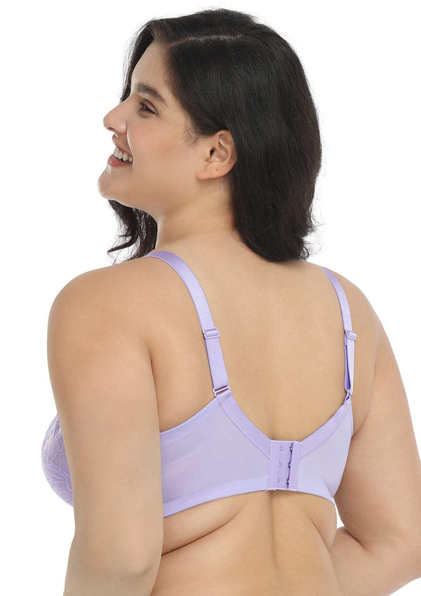 Blossom Purple Unlined Lace Bra
