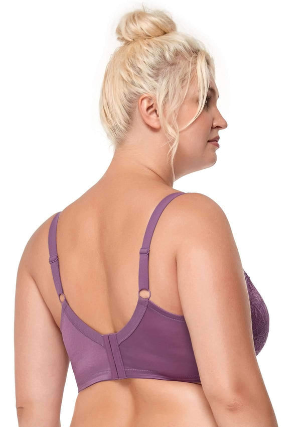 Blossom Purple Unlined Lace Bra
