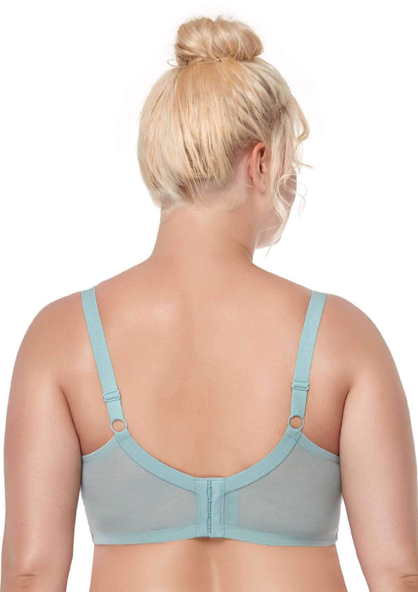 Pretty In Petals Blue Unlined Strappy Lace Bra