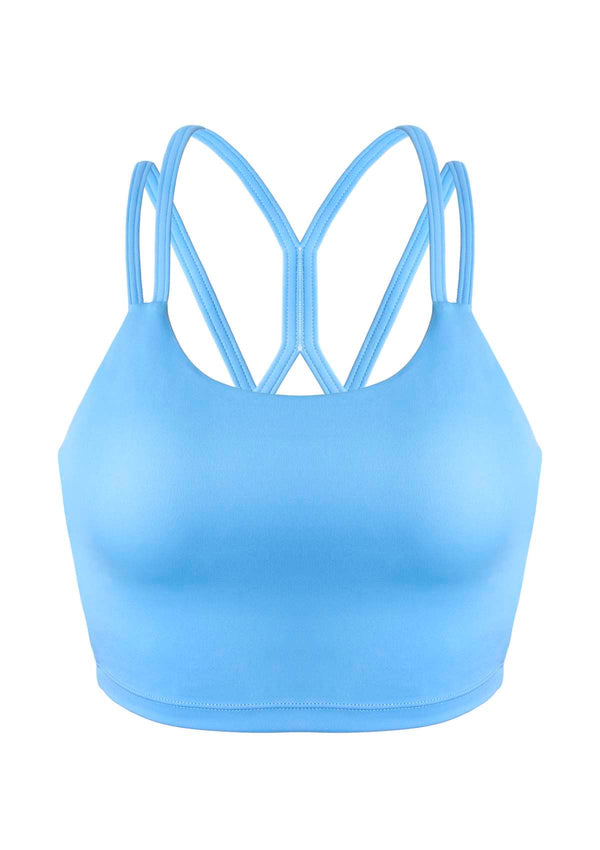 Wireless Low-Impact Crisscross Padded Sports Singlet Sports Bra