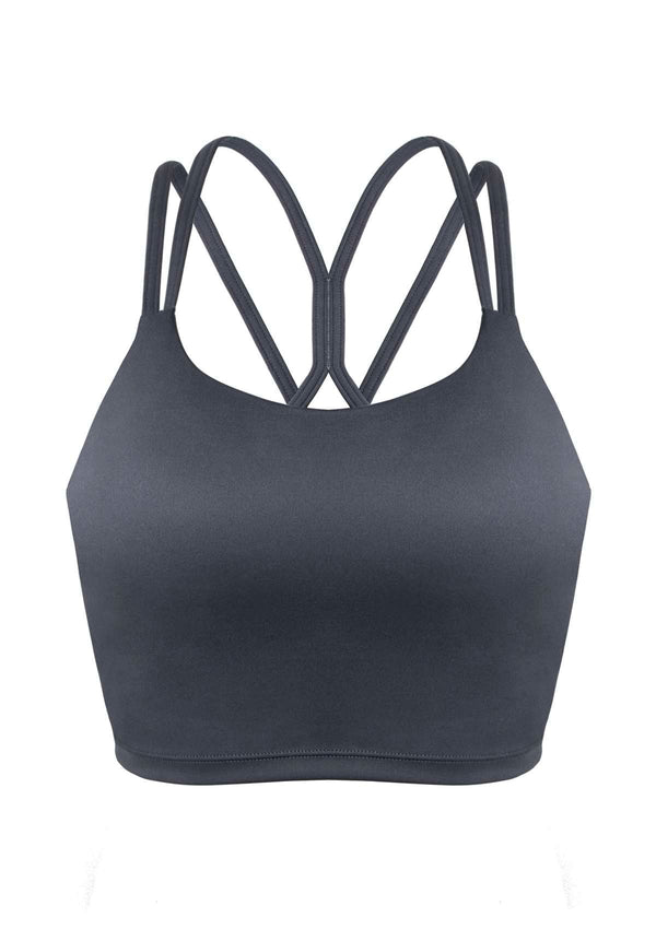 Wireless Low-Impact Crisscross Padded Sports Singlet Sports Bra