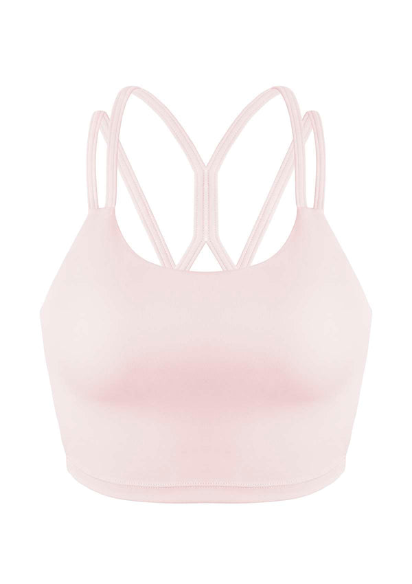 Wireless Low-Impact Crisscross Padded Sports Singlet Sports Bra