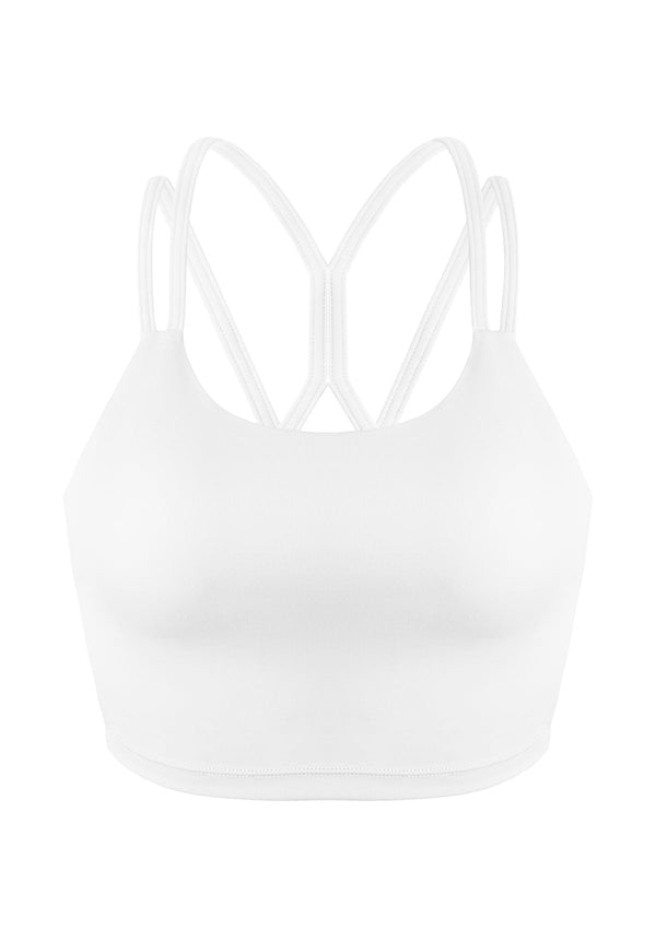 Wireless Low-Impact Crisscross Padded Sports Singlet Sports Bra