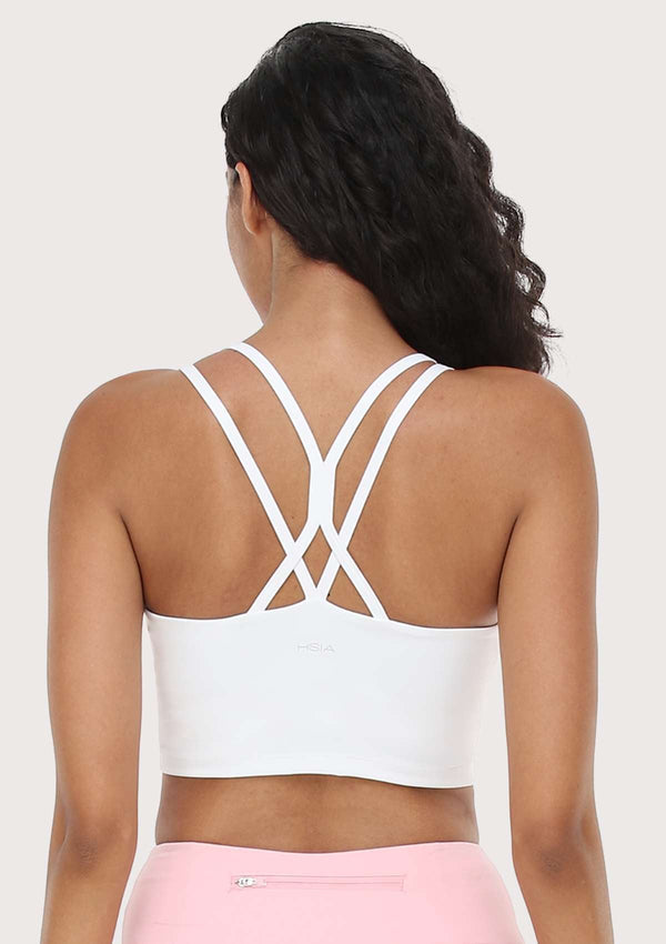 Wireless Low-Impact Crisscross Padded Sports Singlet Sports Bra