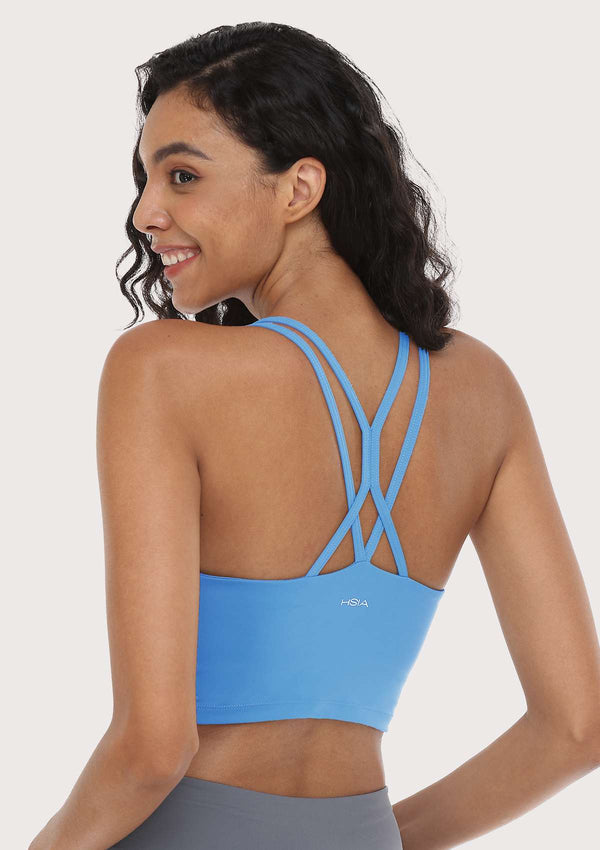Wireless Low-Impact Crisscross Padded Sports Singlet Sports Bra
