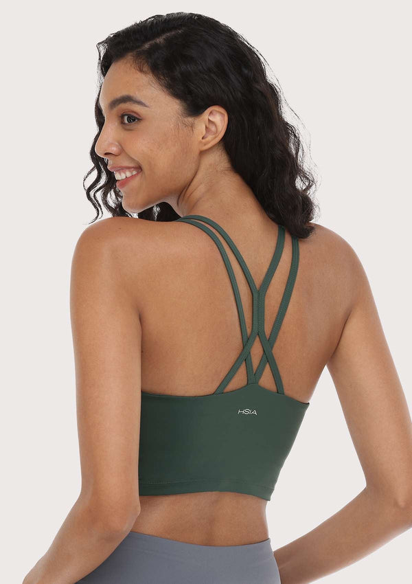 Wireless Low-Impact Crisscross Padded Sports Singlet Sports Bra