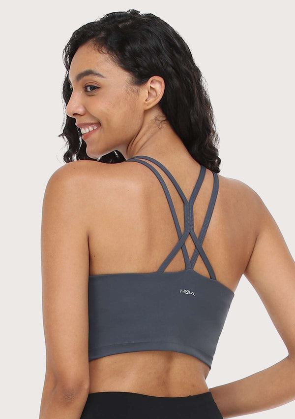 Wireless Low-Impact Crisscross Padded Sports Singlet Sports Bra