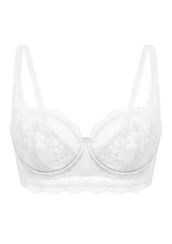 I Do Floral Lace Unlined Balconette Bra