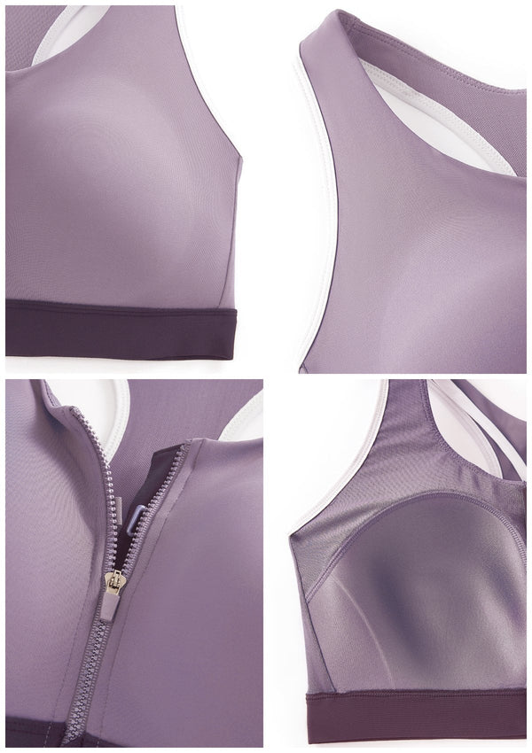 Front Zip Medium-Impact Sports Bra