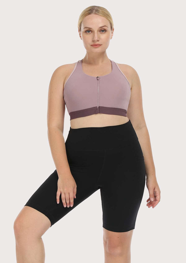 Front Zip Medium-Impact Sports Bra