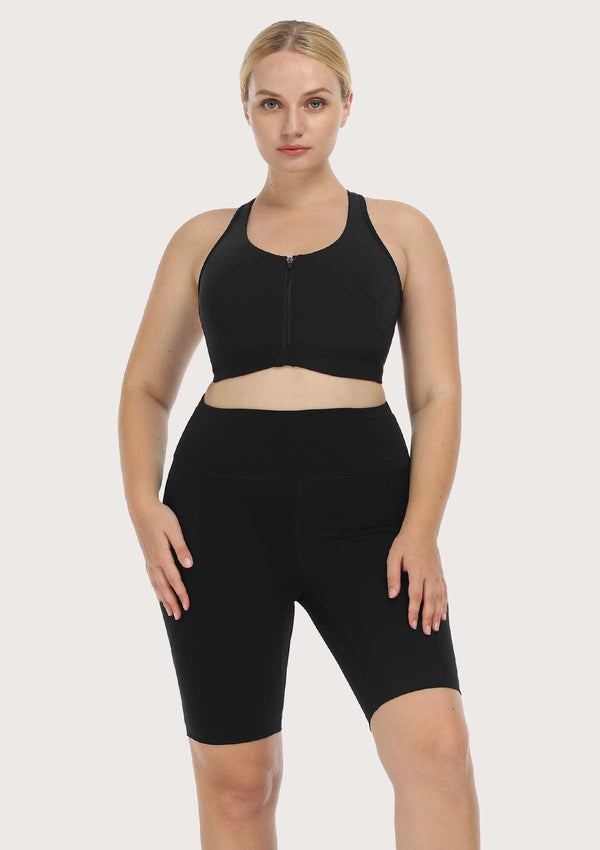 Front Zip Medium-Impact Sports Bra