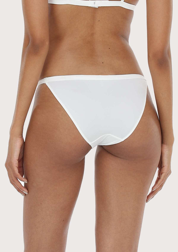 Low-Rise String Polka Dots Mesh Bikini Panty
