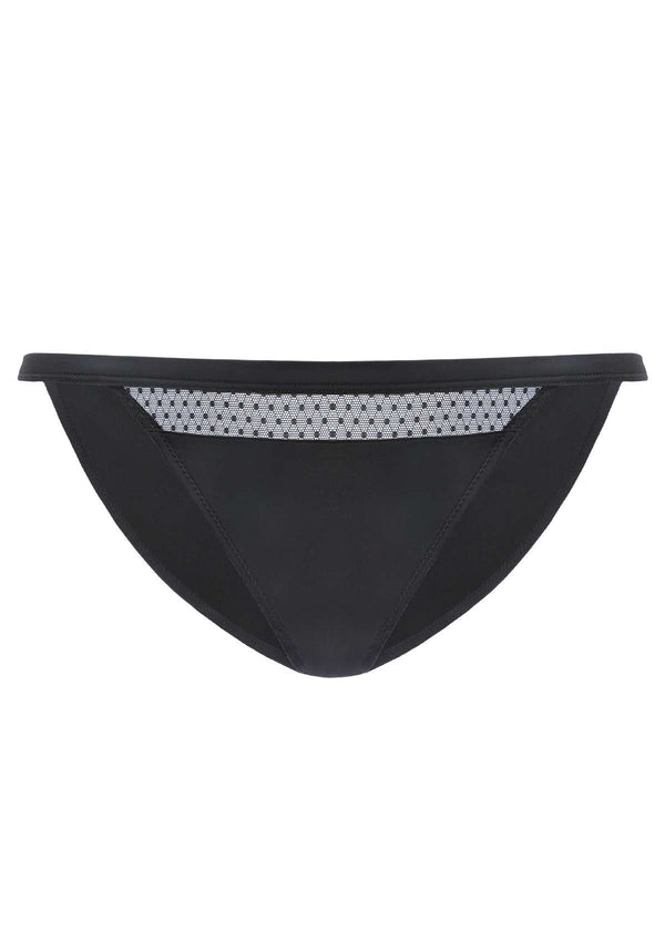 Low-Rise String Polka Dots Mesh Bikini Panty