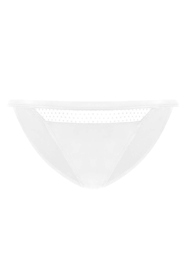 Low-Rise String Polka Dots Mesh Bikini Panty