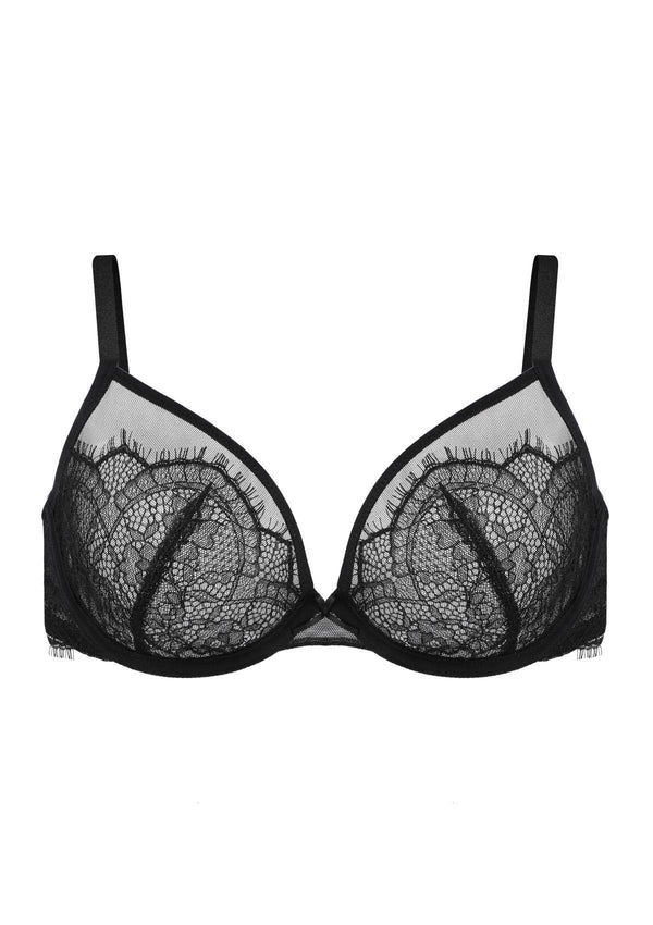 Mesh Eyelash Trim Unlined Bra
