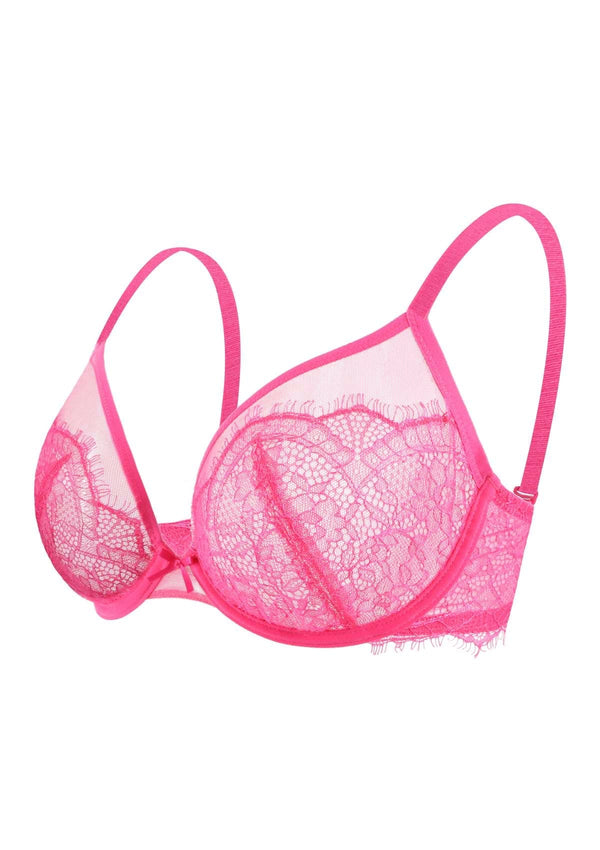 Mesh Eyelash Trim Unlined Bra