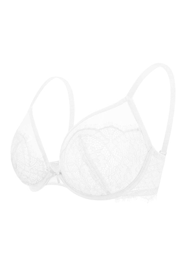 Mesh Eyelash Trim Unlined Bra