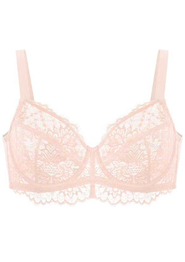 Pink Sunflower Underwire Lace Bra