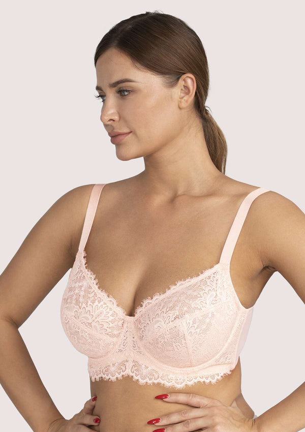 Pink Sunflower Underwire Lace Bra