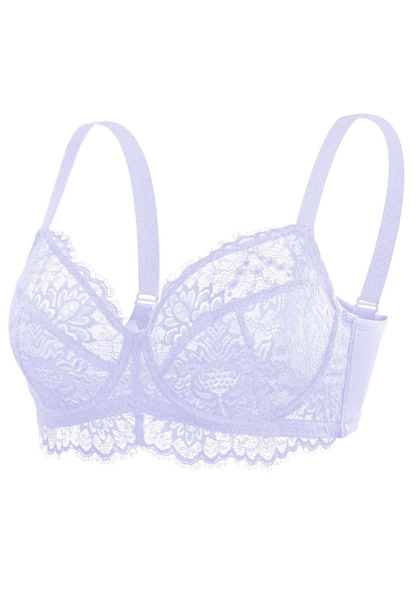 Pink Sunflower Underwire Lace Bra