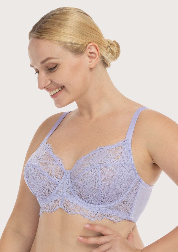Pink Sunflower Underwire Lace Bra