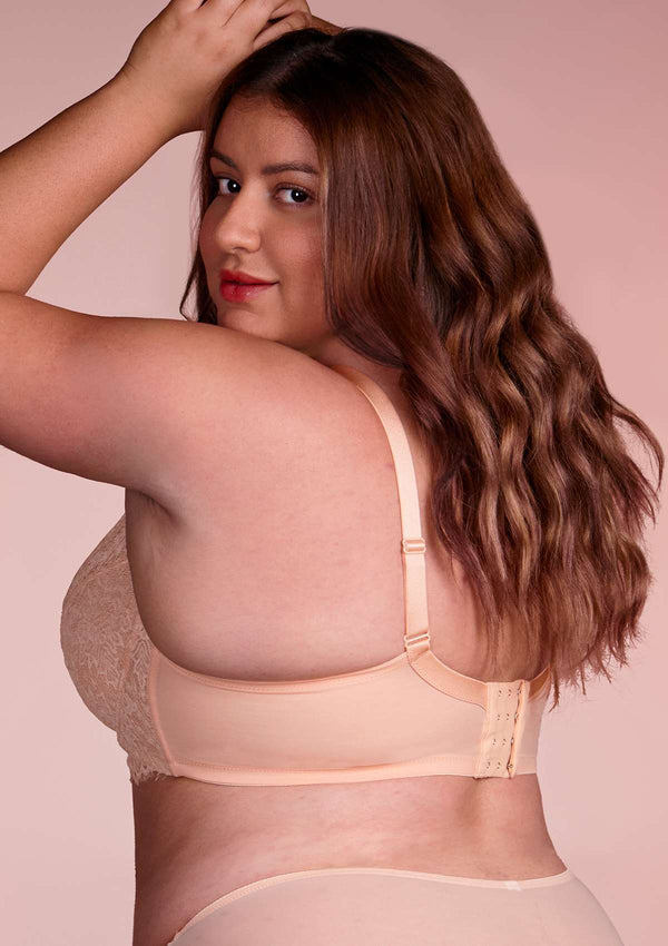 Pink Sunflower Underwire Lace Bra
