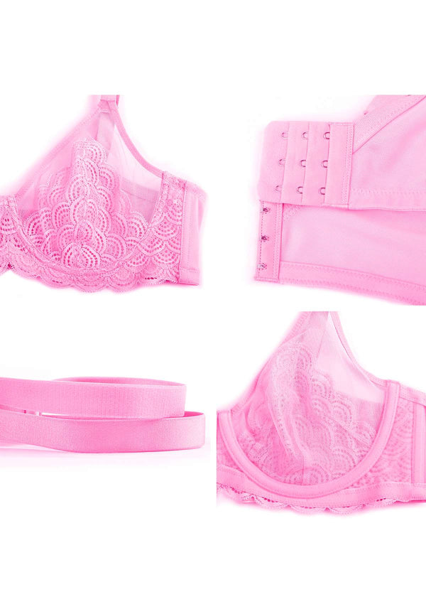 Mermaid Scales Lace Unlined Bra