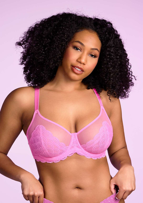 Mermaid Scales Lace Unlined Bra