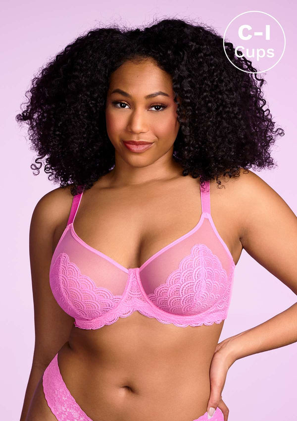 Mermaid Scales Lace Unlined Bra